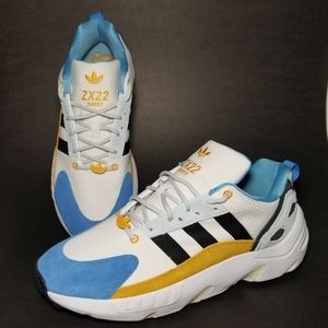 Adidas Mens ZX 22 Boost HP7722 White/Gold/Blue Sneaker Shoes Size 11